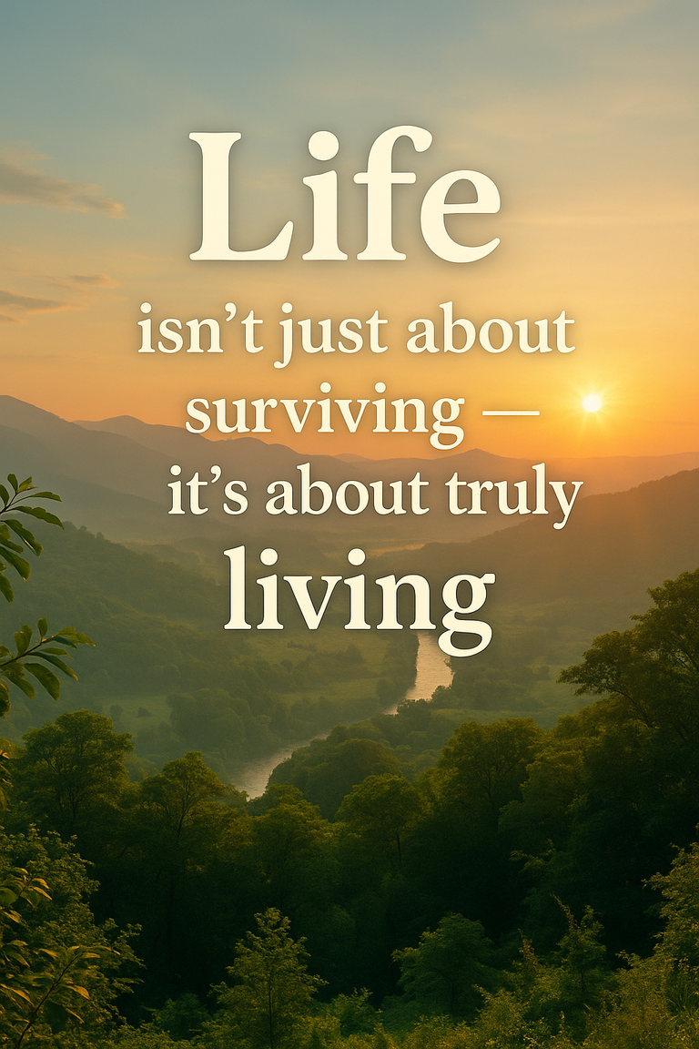 🌿 Life isn’t just about surviving — it’s about truly living. 🌿