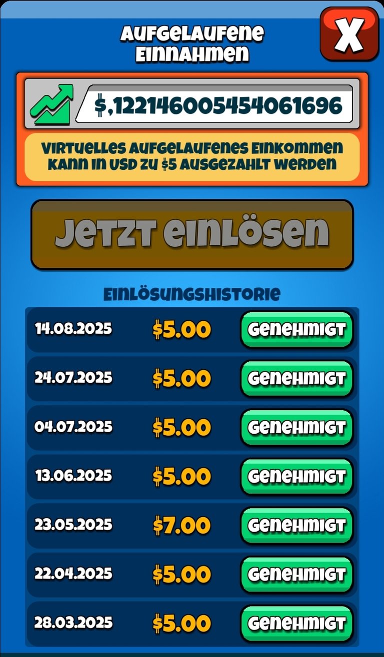 8th payout at Atlas Earth - 8. Auszahlung bei Atlas Earth
