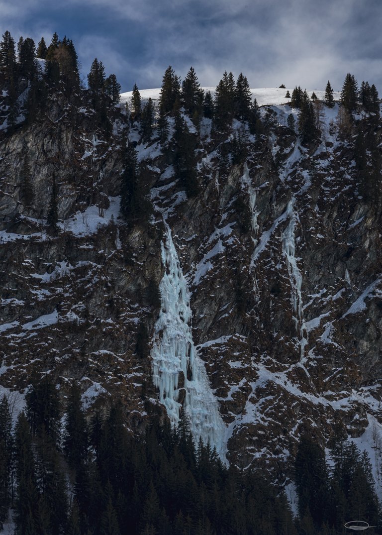 A Frozen Waterfall in the Lindlingalm in Salzburg - Austria - Johann Piber