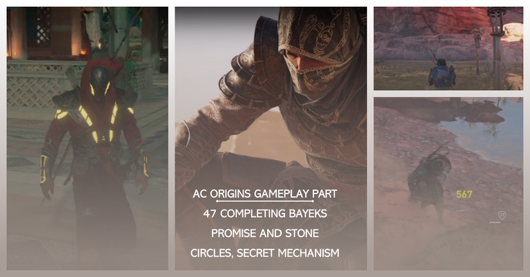 AC Origins Gameplay Part 47 Completing Bayeks Promise and Stone Circles, Secret Mechanism