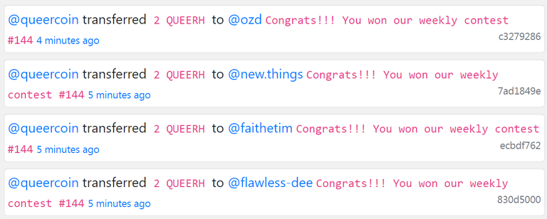 QUEER rewards QC Contest 144