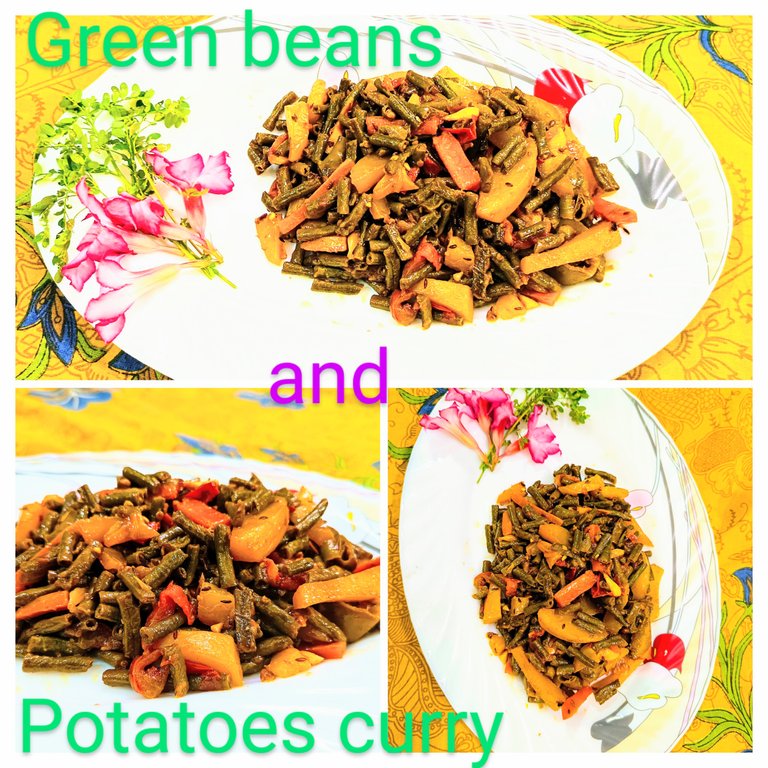 🌈 A Delightful Blend of Green Beans and Potatoes curry🌠