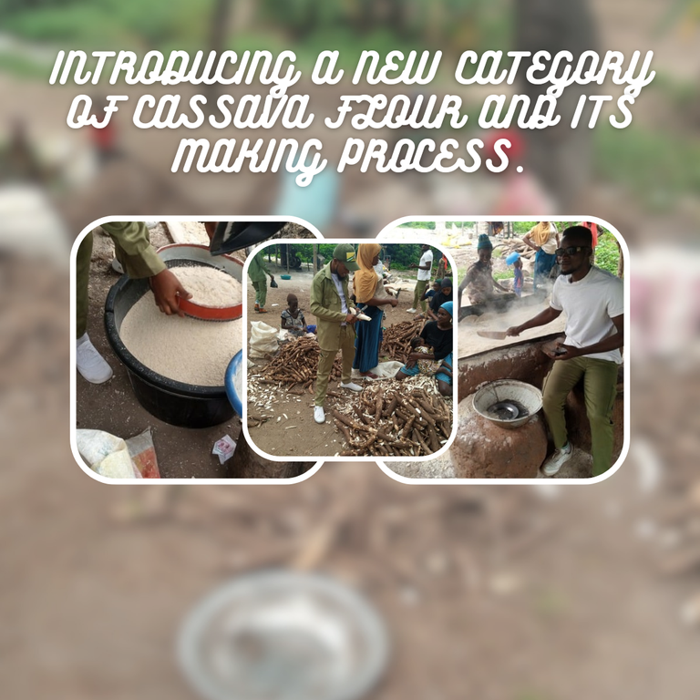 Introducing a new category of cassava flour and its making process.