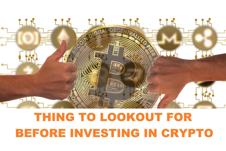 Things to lookout for, before investing in crypto