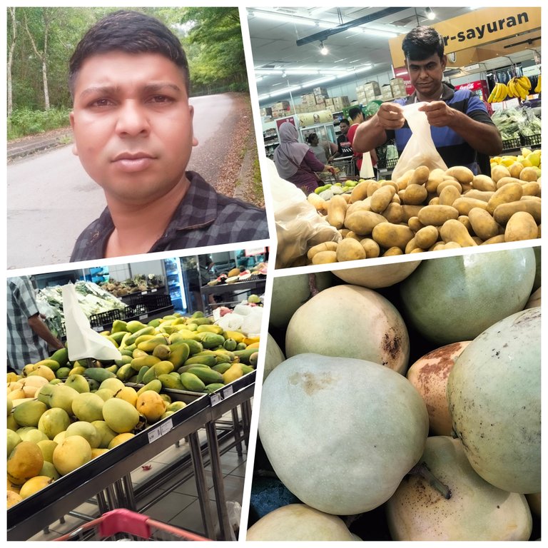 Buying essentials at the market
