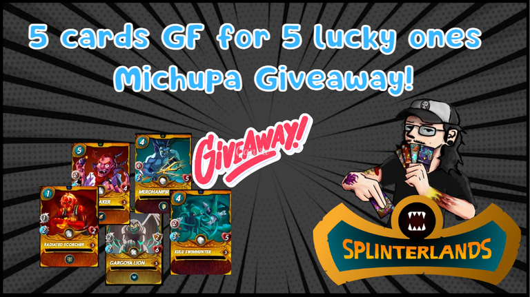 5 cards GF for 5 lucky ones - Michupa Giveaway #5!