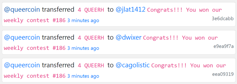 QUEER rewards QC Contest 186