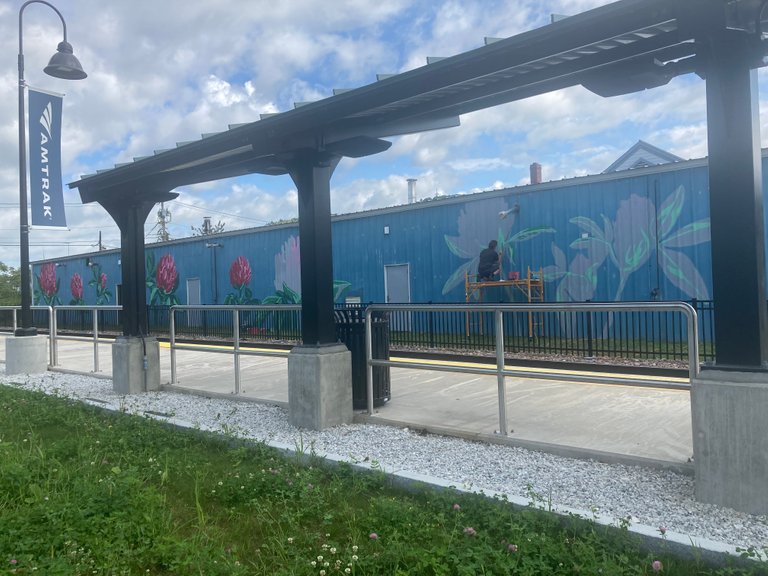 Mural at train station
