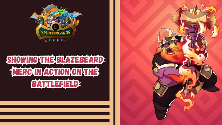 Showing the BlazeBeard Merc in Action on the Battlefield