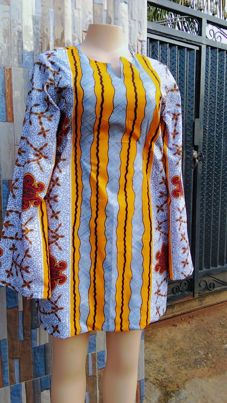I made a gown for a new friend I met in church.