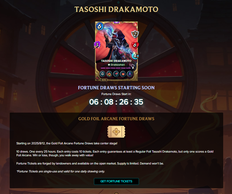 Gold Foil Arcane Fortune Draw