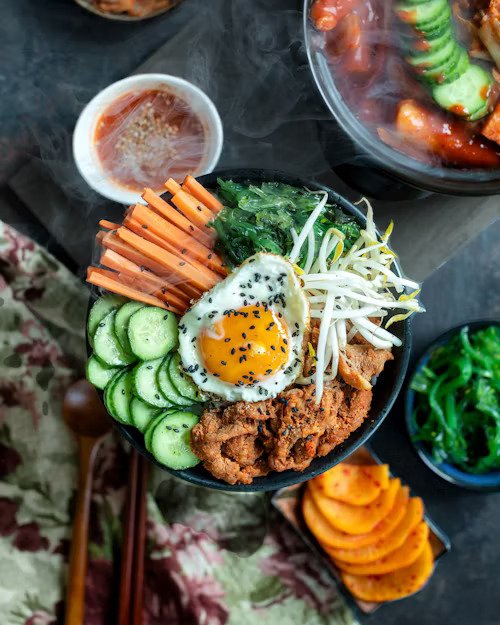 [Source] (https://unsplash.com/photos/a-bowl-of-food-with-carrots-cucumbers-and-other-vegetables-q-M8nQqBJvU)
