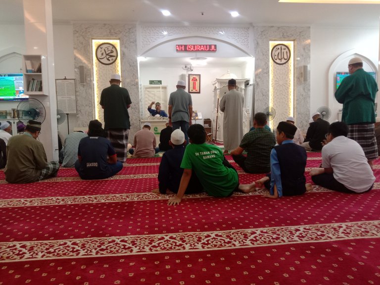 At the mosque on Friday.
