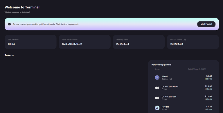 Pryzm Airdrop Testnet
