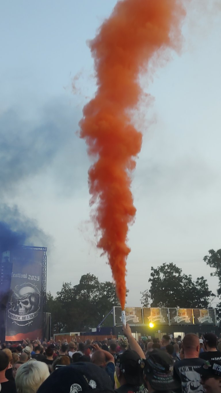 Bengalos auf dem Festival 