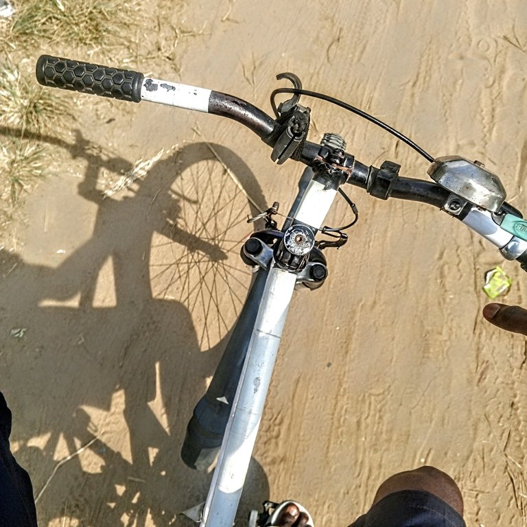 Riding on my bicycle 