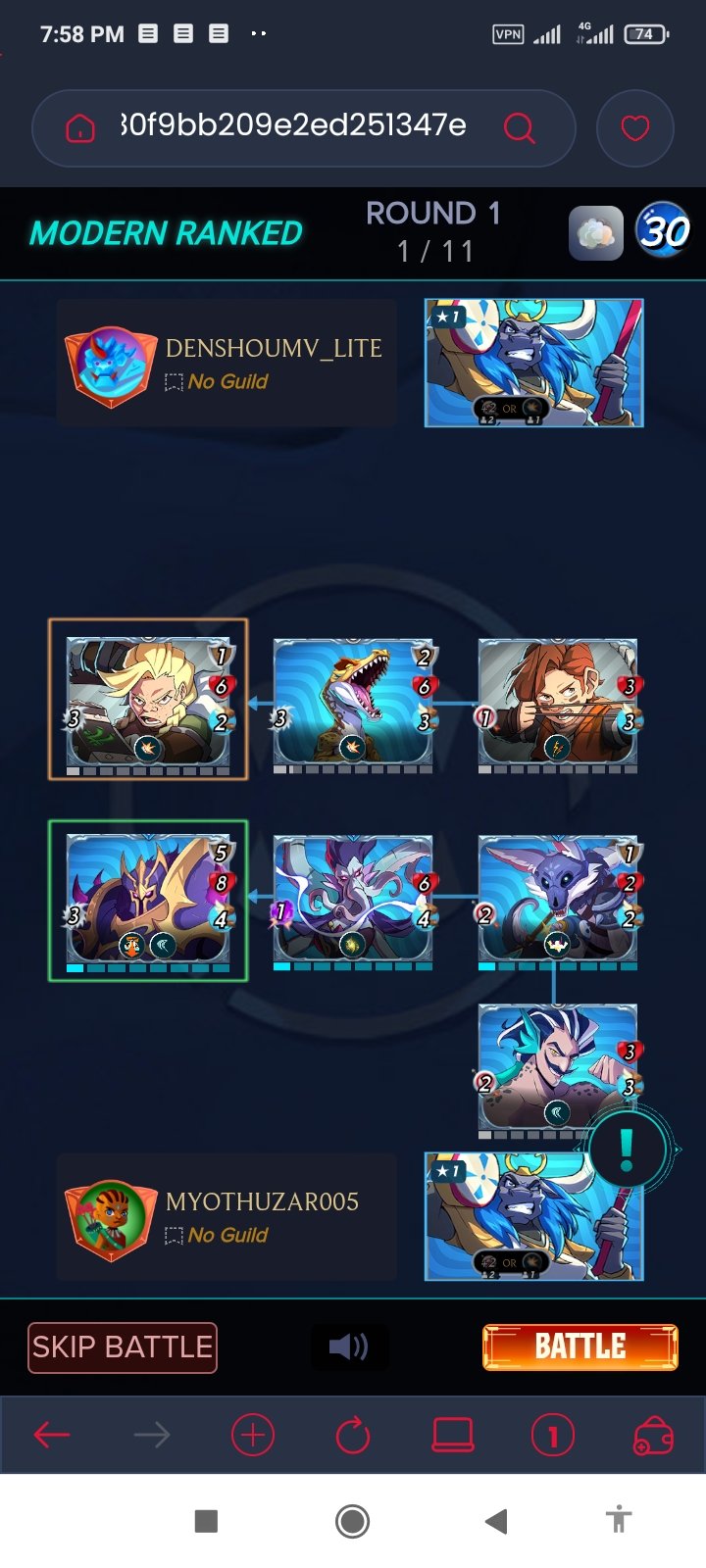 My Best Battle of Splinterlands Game