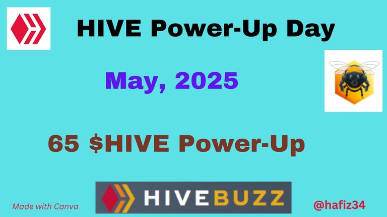 Hive Power-Up Day | May 2025 | My 9th Participation | 65 $HIVE Power-Up | Extra Titbits