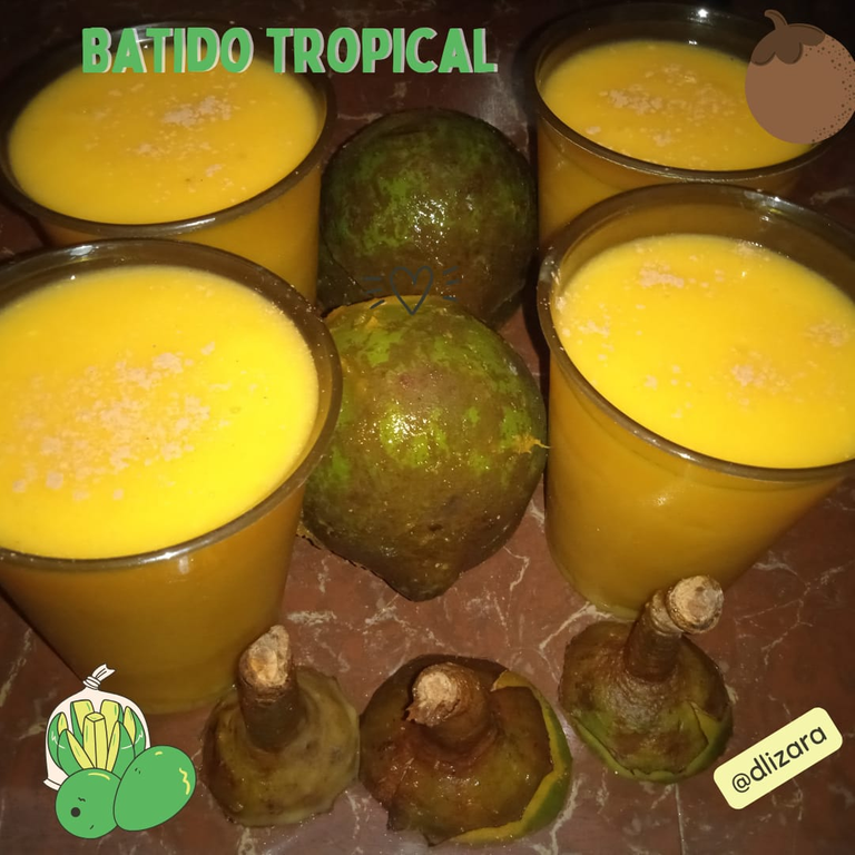 [ENG|ESP] Tropical mango🥭 and sapote🌰 smoothie -Recipe-
