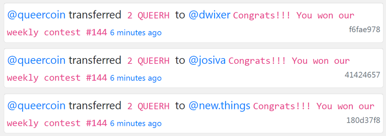 QUEER rewards QC Contest 143