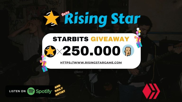 🎁 Giveaway 250.000 Starbits 🎁, and song a day for Rising Star for ydaiznfts (La Delio Valdez y Karina - "Inocente") - and the daily starpro [18/05/2025]