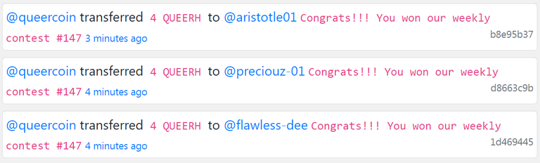 QUEER rewards QC Contest 147