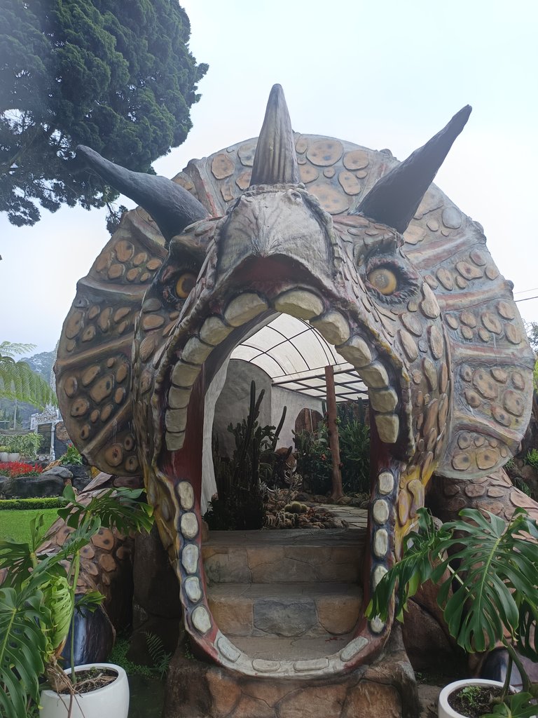 Little Dinosaur Park in Ulun Danu Temple In Bali