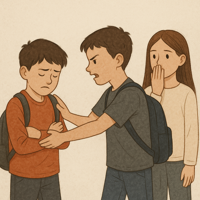 Violence doesn't start with fists. It starts with words. With laughter. With silence. /Przemoc nie zaczyna się od pięści. Zaczyna się od słów. Od śmiechu. Od milczenia.