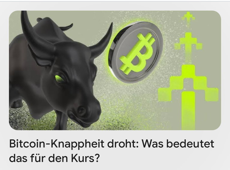 Bitcoin wird knapp an den Börsen 