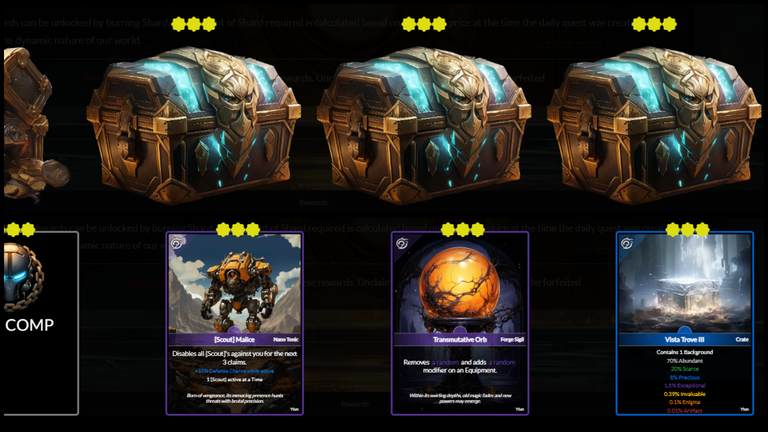 I opened up 4 Quests in Golem Overlord today to find some interesting items and there was another bot invasion on my terracore base!