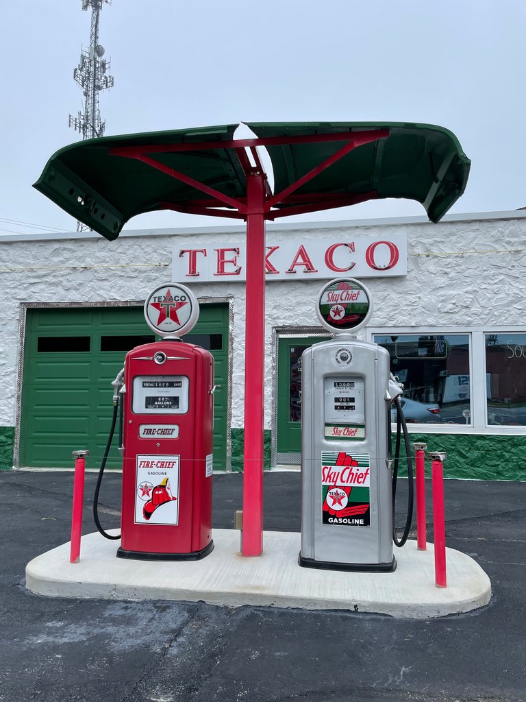 Restored Texaco gas station