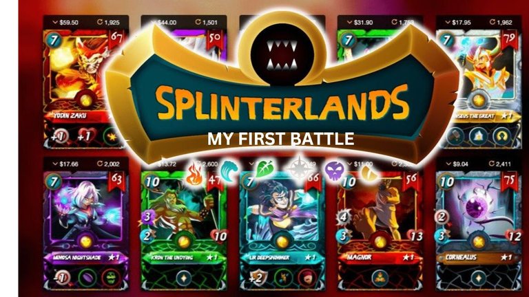 My First  battle of the Splinterlands card game..