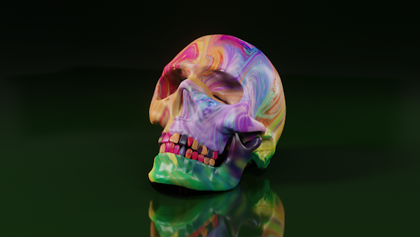 Alex Cabello Leiva - Psychedelic skull NFT