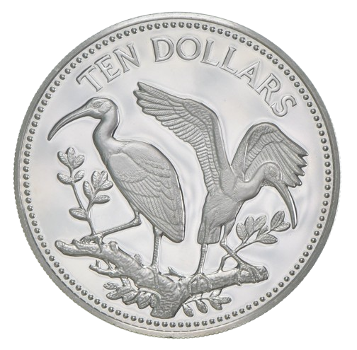 Scarlet Ibis Silver Coin from the Tropical Paradise of Belize