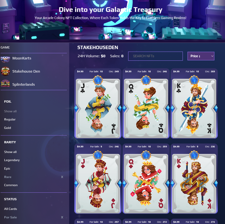 StakeHouseDen web3 casino  Rare Card NFT.