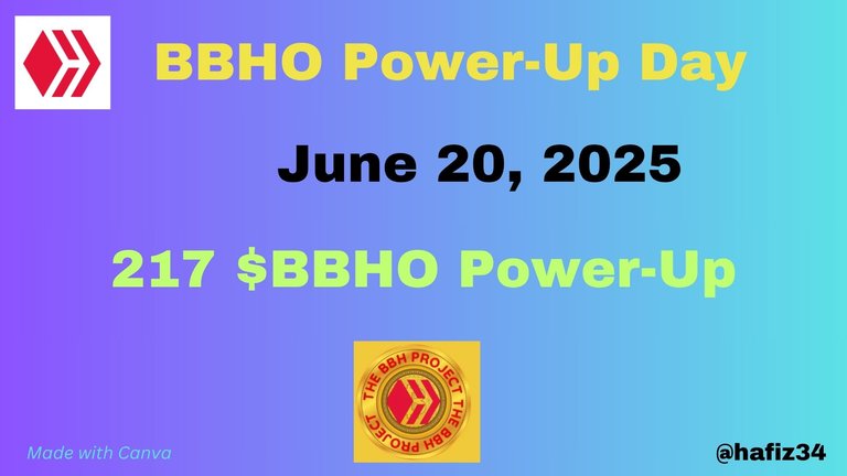 My Participation in the June BPUD (BBHO Power Up Day): June 20, 2025 | 217 BBHO Power-Up | Extra (Health + HIVE) Titbits