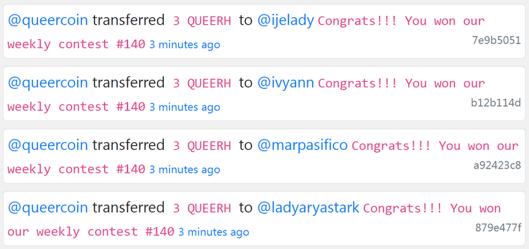QUEER rewards QC Contest 140