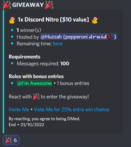 Discord Nitro Giveaway