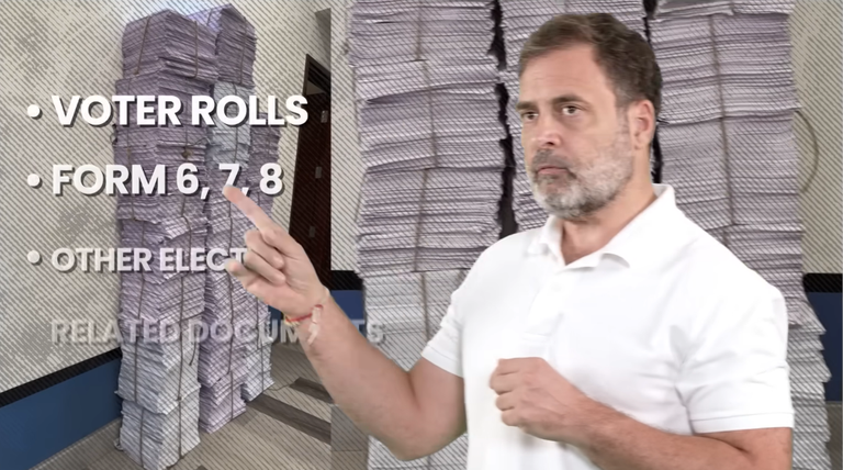 That's the volume of Voter rolls the Congress Team manually examined