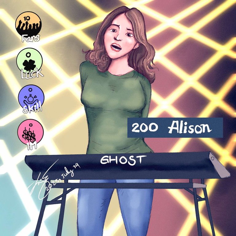 About of Drawing Process for 200 Alison from Rising Star Game