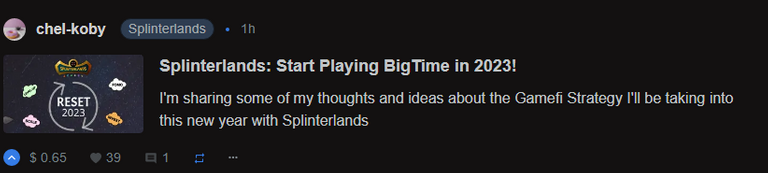 @chel-koby Splinterlands: Start Playing BigTime in 2023!