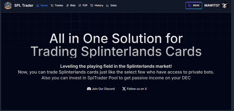 Home Page of SPL Trader