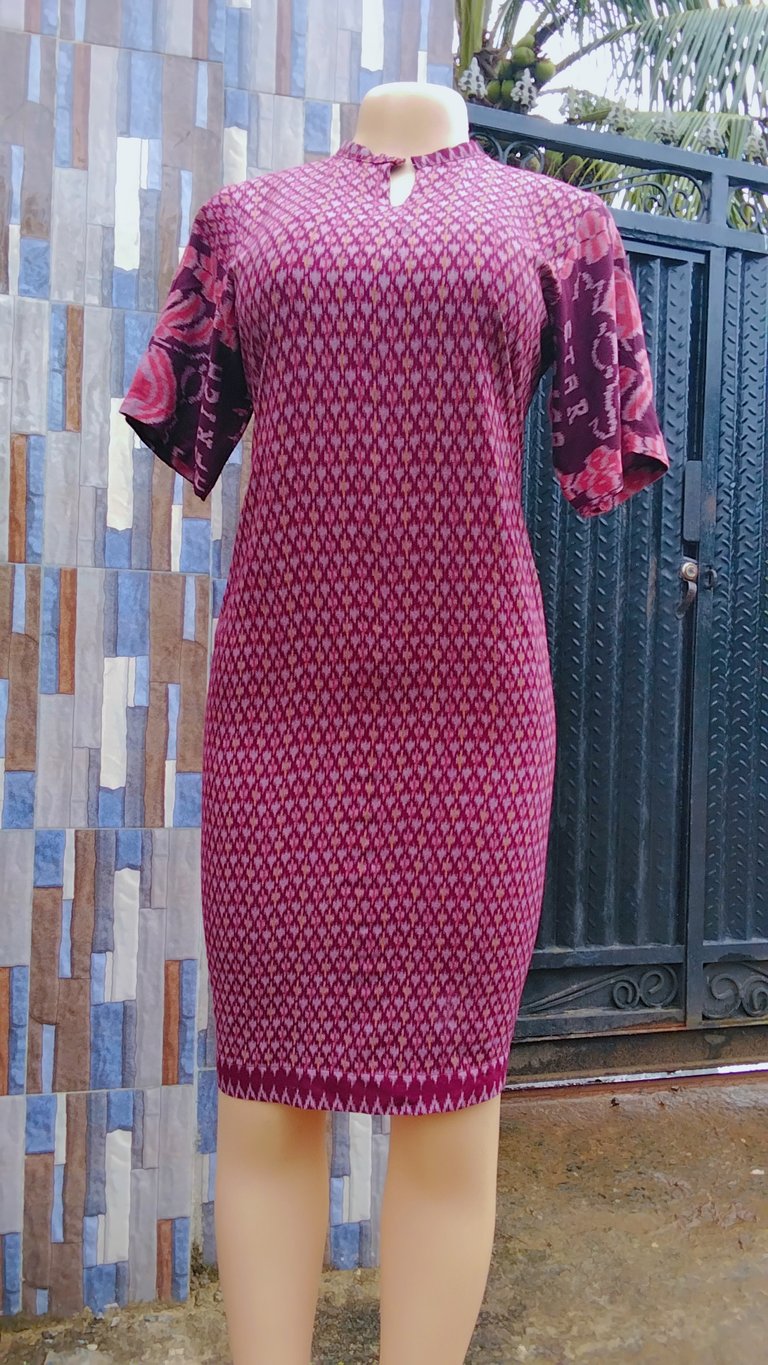 I happily made a gown for myself.