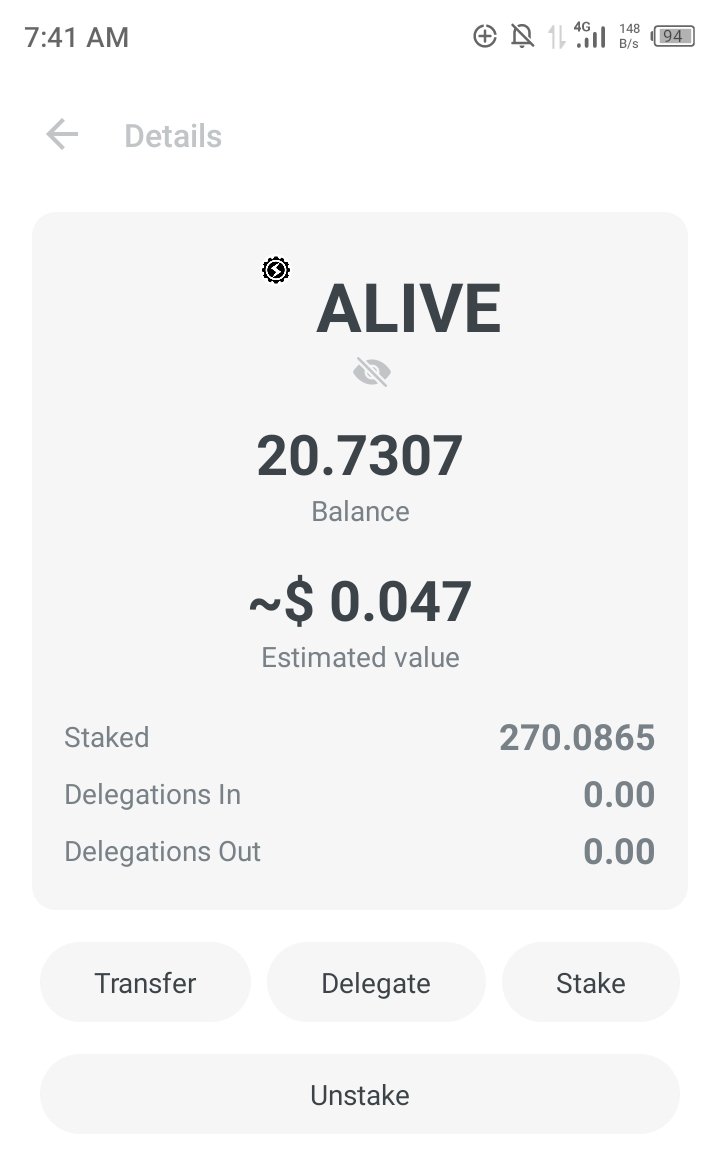 Another Opportunity To Participate in Today's Staking /Alive PUD