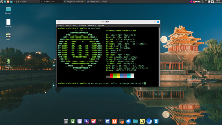 #ViernesDeEscritorio, Linux Mint 21.3 “Victoria XFCE. Curso de Manejo de Terminal parte 5. Crear, mover y borrar, archivos y directorios. ESP/EN.