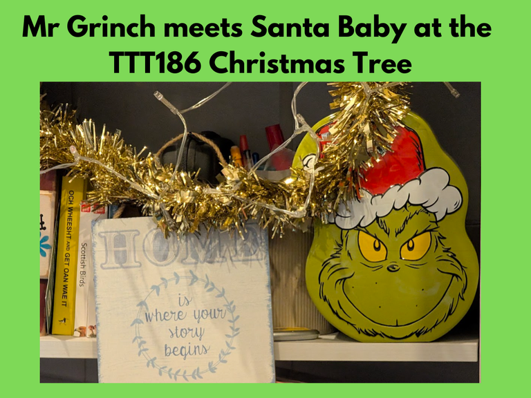 Mr Grinch meets Santa Baby at the TTT186 Christmas Tree