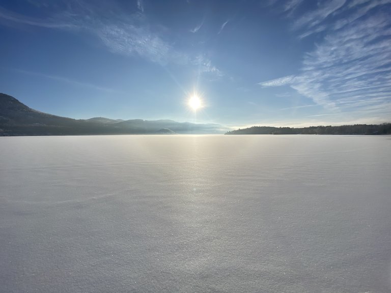 Frozen lake