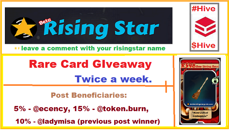 Rare card giveaway ends 3rd July midnight IST + beneficiary format changes and game progress updates