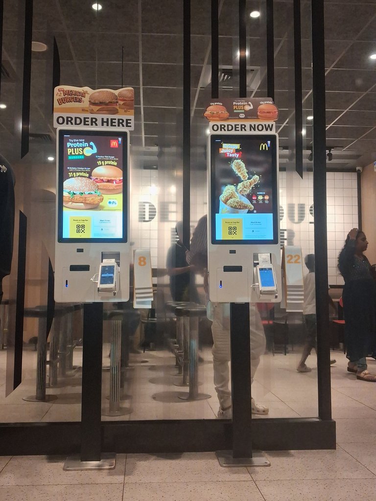 Ordering through this screen was more easy