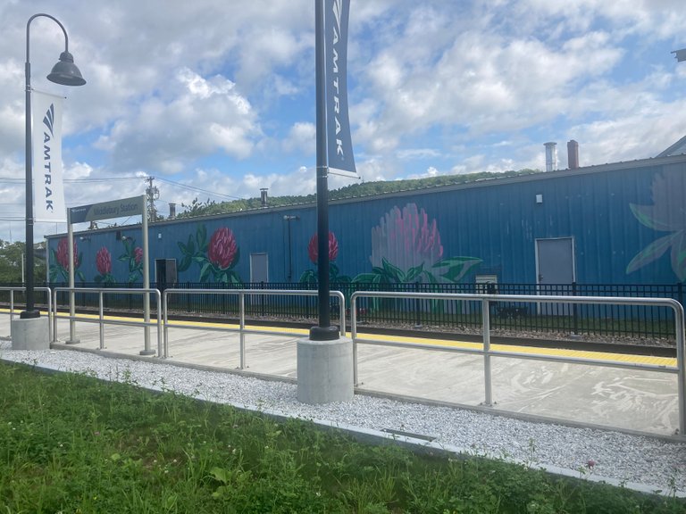 Wider view of station